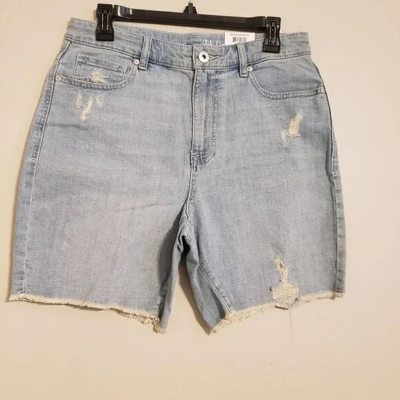 Style & Co High Rise Denim Bermuda size 8 NWT - Picture 2 of 12